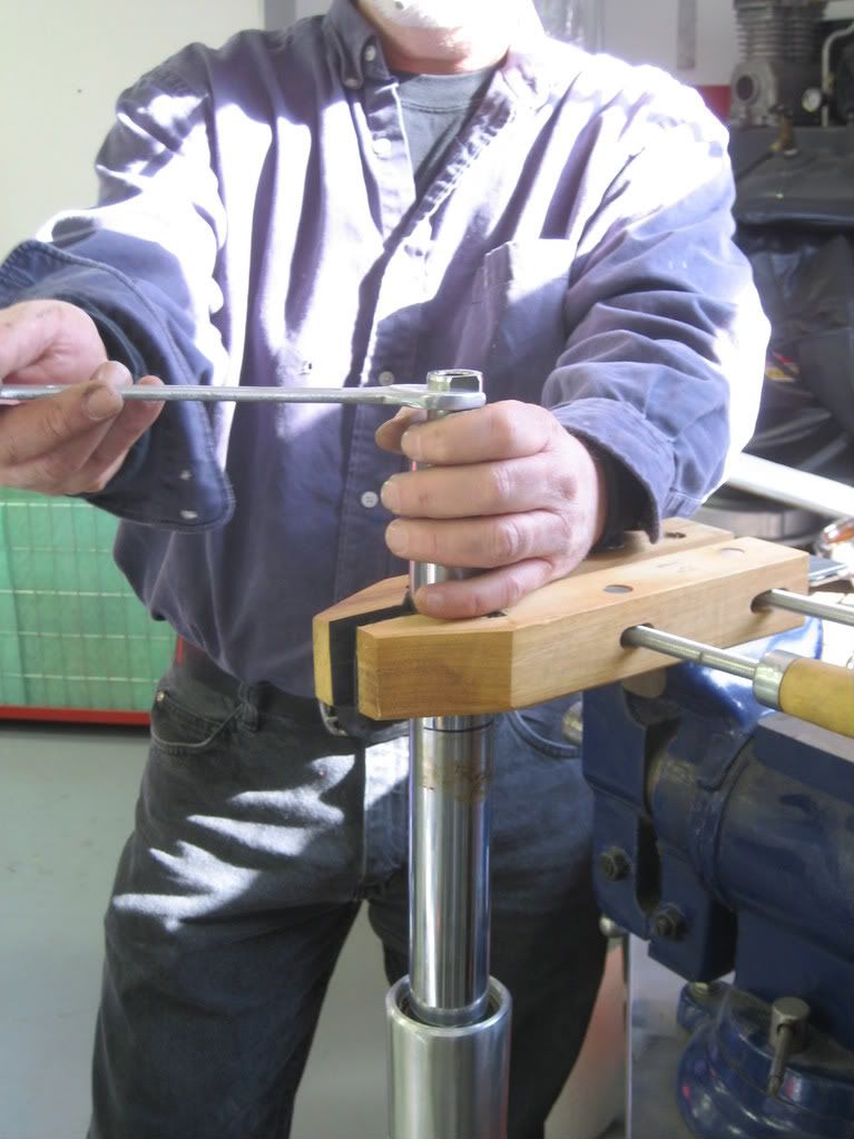 Home made fork tube holder... Harley Davidson Forums